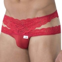 CandyMan Lace Double Bikini Briefs - Red