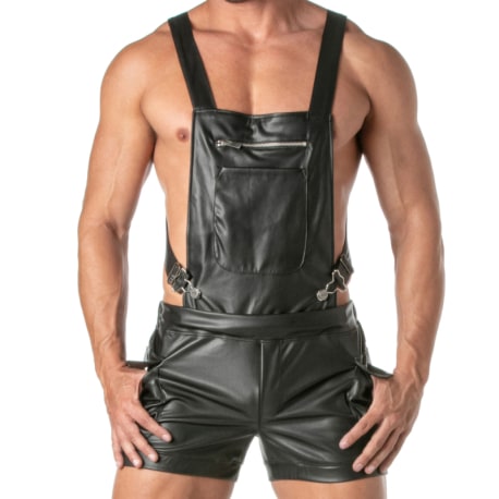 TOF Paris Kinky Short Overalls - Black