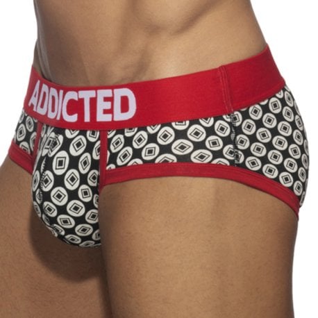 Addicted Geometric Briefs - Black