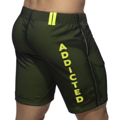 Addicted Loop Mesh Long Shorts - Black