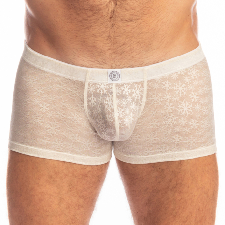 L'Homme invisible Snowflake Push-Up Trunks - Cream