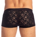 L'Homme invisible Black Lotus Hipster Push-Up Trunks - Black