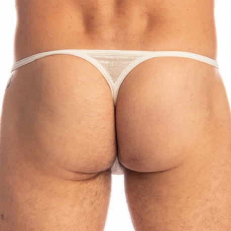 L'Homme invisible Snowflake Striptease Thong - Cream