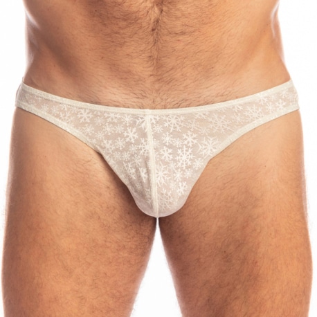 L'Homme invisible Snowflake Mini Briefs - Cream