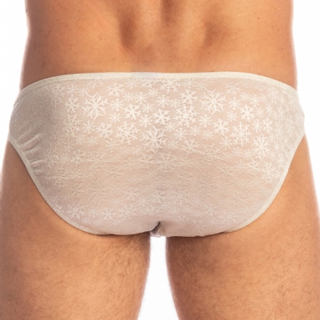 L'Homme invisible Snowflake Mini Briefs - Cream