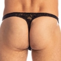 L'Homme invisible Black Lotus Bikini Thong - Black