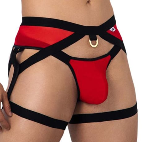 CandyMan Garter Jockstrap - Red