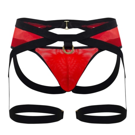 CandyMan Garter Jockstrap - Red