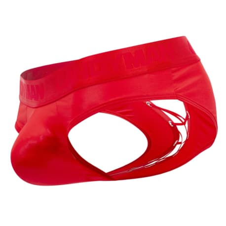 CandyMan Back Tie Briefs - Red