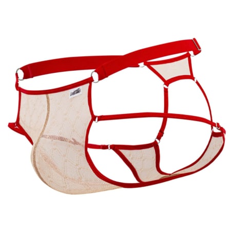 CandyMan Lace Jockstrap - Beige