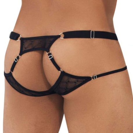 CandyMan Lace Jockstrap - Black