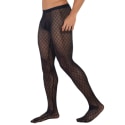 CandyMan Collants en Résille Diamant Noirs