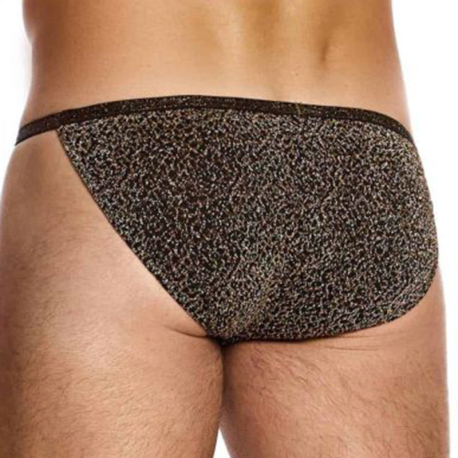 Modus Vivendi Crackled Tanga Briefs - Gold