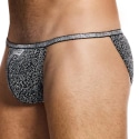 Modus Vivendi Crackled Tanga Briefs - Silver