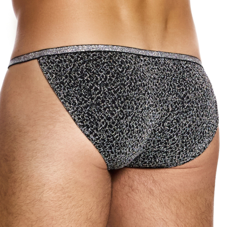 Modus Vivendi Slip Tanga Crackled Argenté