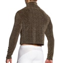 Modus Vivendi Crackled Roll Neck Crop Top - Gold