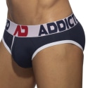 Addicted Open Fly Cotton Briefs - Navy - White