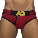 Addicted Open Fly Cotton Briefs - Red - Black