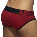 Addicted Open Fly Cotton Briefs - Red - Black