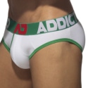 Addicted Open Fly Cotton Briefs - White - Green