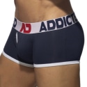 Addicted Boxer Open Fly Coton Bleu Marine - Blanc