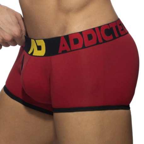 Addicted Boxer Open Fly Coton Rouge - Noir