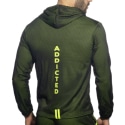 Addicted Long Sleeves Loop Mesh Hoodie - Black