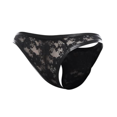 CUT4MEN L4CE Thong - Black