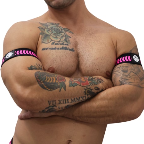 Breedwell 2-Pack Daycrawler Armbands - Black - Neon Pink