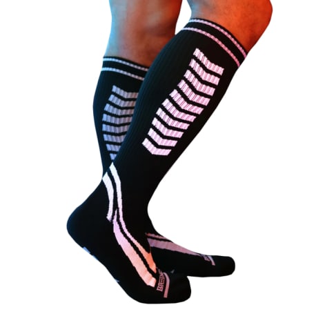 Breedwell Daycrawler Knee Socks - Black - White