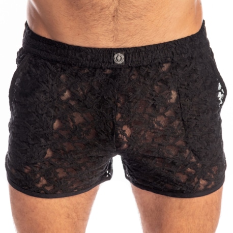 L'Homme invisible Black Lotus Sensation Shorts - Black