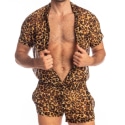 L'Homme invisible Leopard Combi Shorts