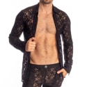 L'Homme invisible Chemise Black Lotus Noire