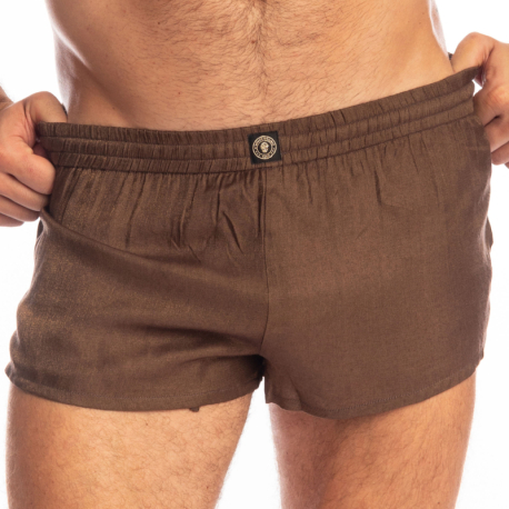 L'Homme invisible Golden Boy Weensy Split Shorts - Brown