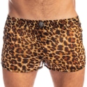 L'Homme invisible Leopard Weensy Split Shorts