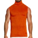 Modus Vivendi Curved Sleeveless Top - Orange