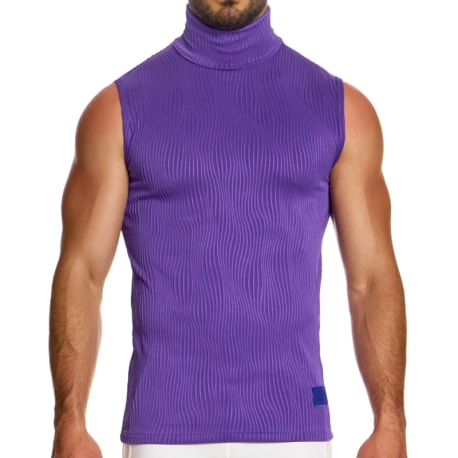 Modus Vivendi Curved Sleeveless Top - Purple