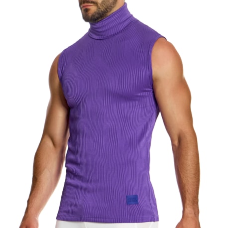 Modus Vivendi Curved Sleeveless Top - Purple