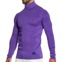 Modus Vivendi Curved Roll Neck T-Shirt - Purple