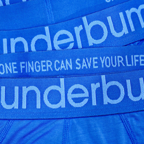 Rounderbum One Finger Package Trunks - Blue