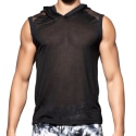 Andrew Christian City Sleeveless Hoodie - Black