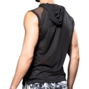 Andrew Christian City Sleeveless Hoodie - Black