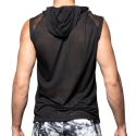 Andrew Christian City Sleeveless Hoodie - Black