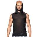 Andrew Christian City Sleeveless Hoodie - Black