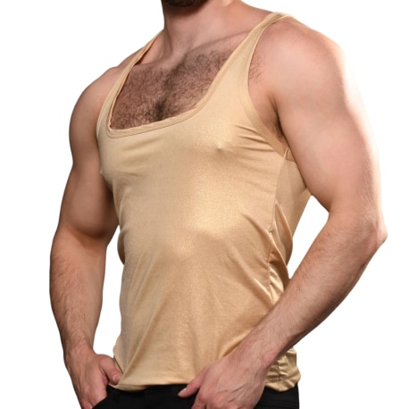 Andrew Christian Champagne Shimmer Tank Top