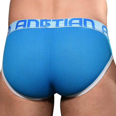 Andrew Christian Almost Naked Soccer Mesh Briefs - Electric Blue