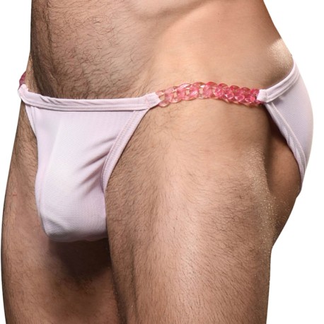 Andrew Christian Unleashed Chain Briefs with Almost Naked - Pink