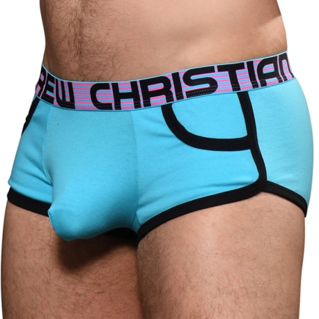 Andrew Christian Almost Naked Retro Pocket Trunks - Aqua