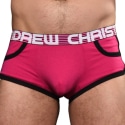 Andrew Christian Almost Naked Retro Pocket Trunks - Fuchsia