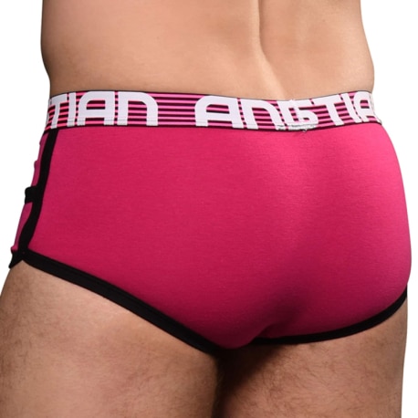 Andrew Christian Almost Naked Retro Pocket Trunks - Fuchsia